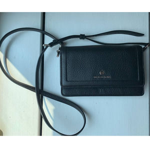 Michael Kors Black Leather Shoulder Bag Wallet